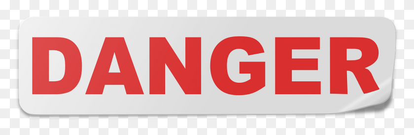 1281x352 Danger Sticker Label Red White Image Danger Sticker, Word, Text, Alphabet HD PNG Download