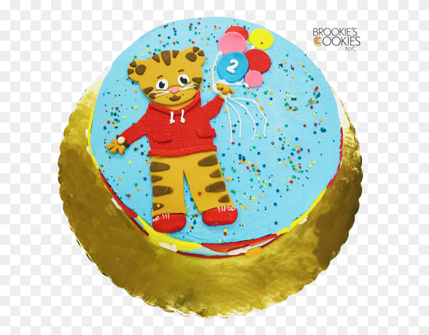 617x597 Daniel Tiger Birthday Cake Cartoon, Cake, Dessert, Food HD PNG Download