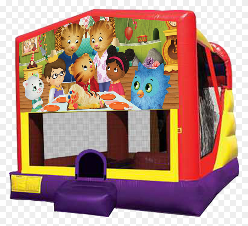 821x745 Daniel Tiger39s Neighborhood 4 In 1 Combo Rentals In Pj Mask Bounce House, Toy, Inflatable HD PNG Download