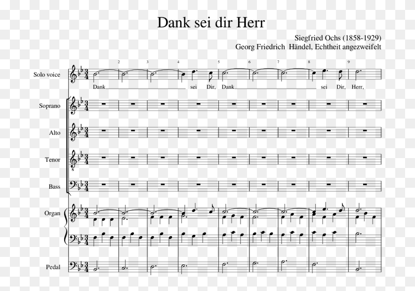 710x529 Dank Sei Dir Herr Dear Lord And Father Of Mankind Sheet Music, Gray, World Of Warcraft HD PNG Download