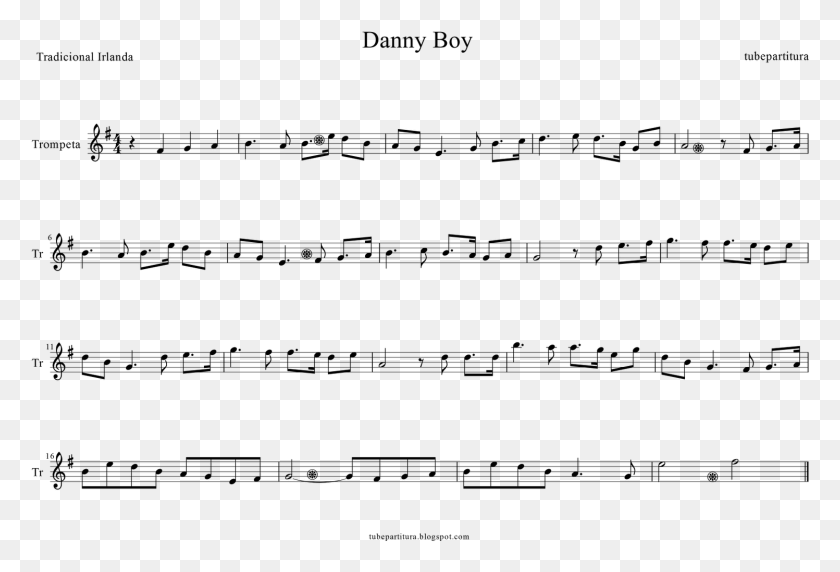 1497x983 Danny Boy Music Score For Trumpet Popular Ireland Tenor Saxophone Danny Boy, Gray, World Of Warcraft HD PNG Download