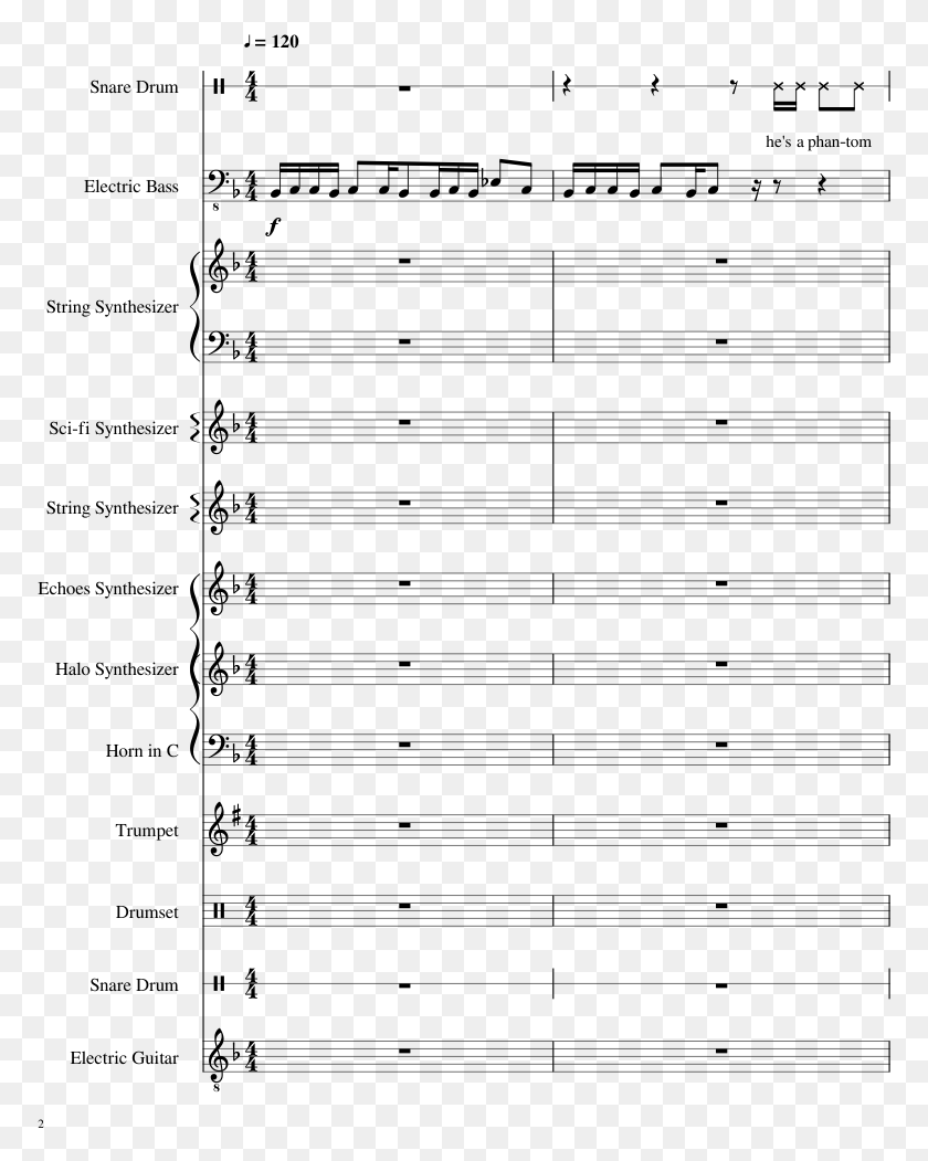 773x991 Danny Phantom Theme Sheet Music 2 Of 20 Pages Danny Phantom Theme Song Bass Tab, Gray, World Of Warcraft HD PNG Download