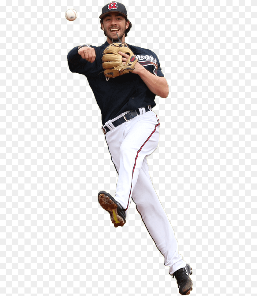 423x968 Dansby Swanson Throwing A Ball Dansby Swanson, Team Sport, Team, Sport, Person Sticker PNG