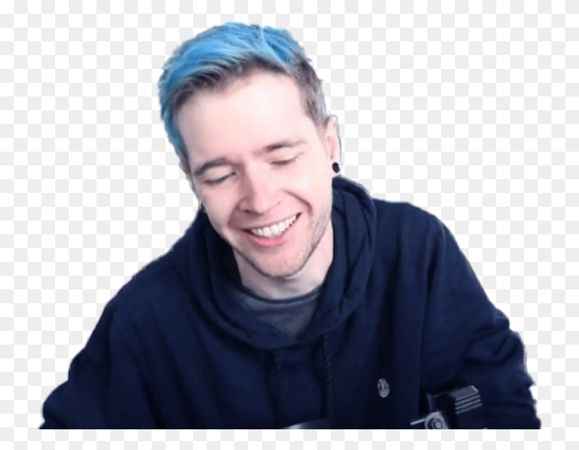 732x593 Dantdm X Male Reader Sitting, Person, Human, Face HD PNG Download