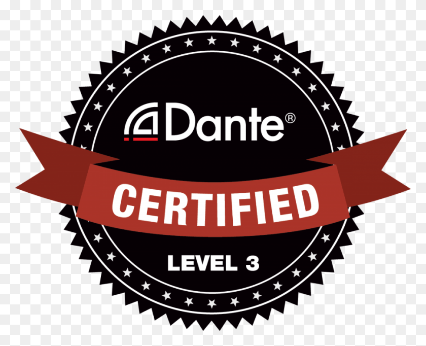 900x718 Сертификат Dante Seal Level 3 Уровень Сертификации Dante, Этикетка, Текст, Логотип Hd Png Скачать