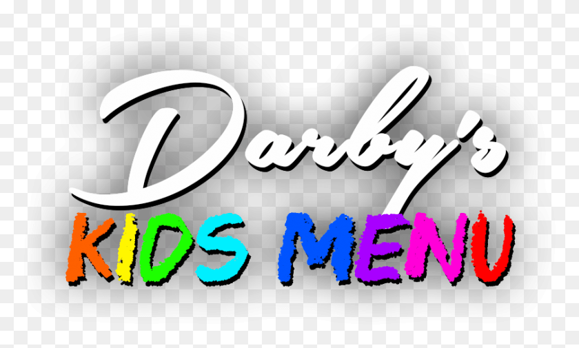 841x480 Darbys Kids Menu Parallax Graphic Design, Text, Handwriting, Alphabet HD PNG Download