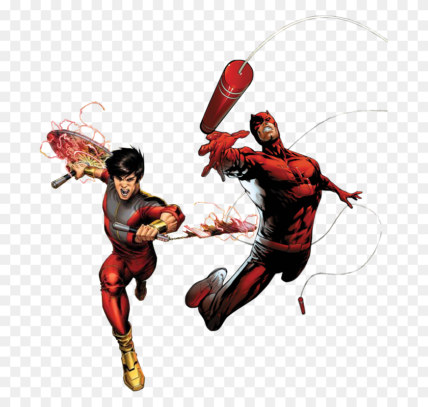 684x739 Daredevil Amp Shang Chi Daredevil And Shang Chi, Person, Human, People HD PNG Download