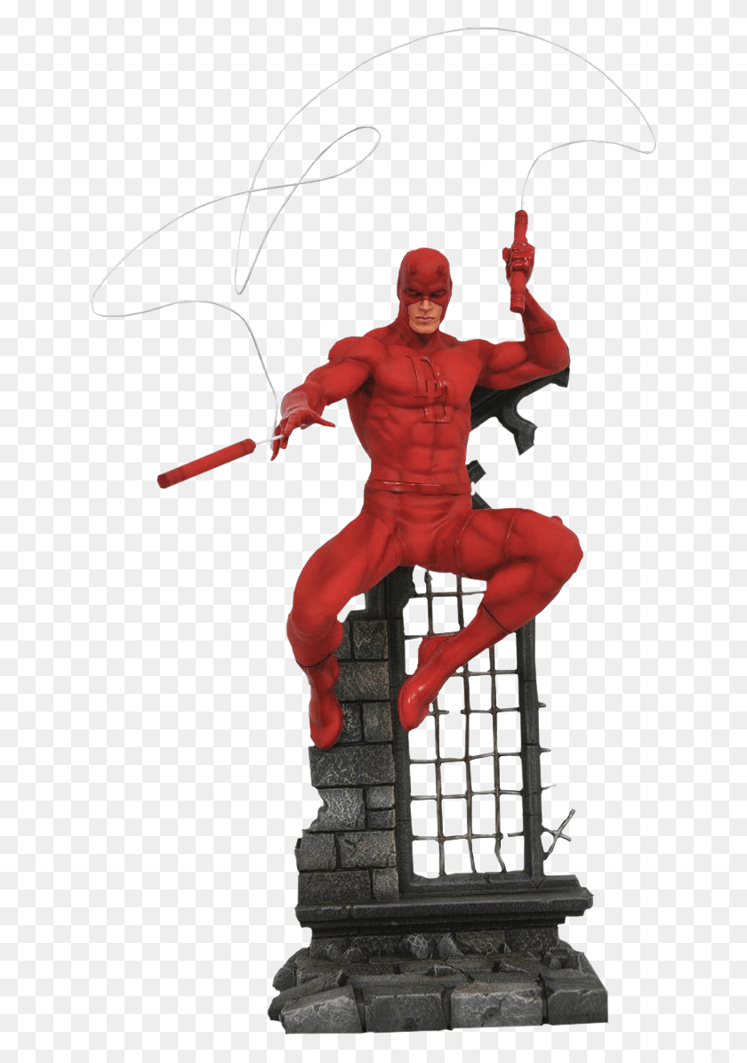 638x1135 Daredevil Marvel Gallery Daredevil Statue, Person, Human, Figurine HD PNG Download