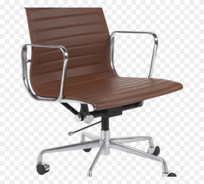 675x695 Dark Brown Leather Office Chair Office Chair, Chair, Furniture, Cushion HD PNG Download
