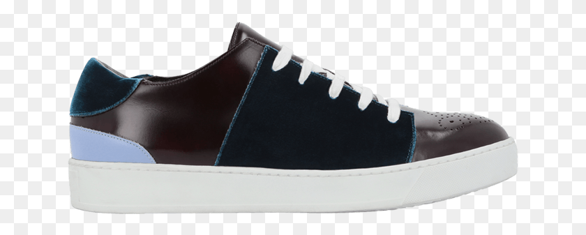 647x277 Dark Brown Leather Sneakers With Velvet Details Scarpe Lab Pal Zileri, Clothing, Apparel, Shoe HD PNG Download