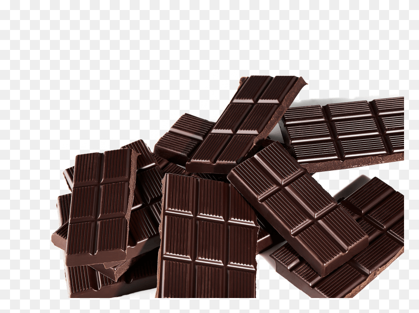 1835x1336 Dark Chocolate Transparent Bar Of Dark Chocolate, Fudge, Dessert, Food HD PNG Download