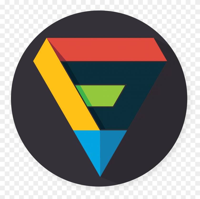 1996x1988 Темный Значок Вариант Круг, Треугольник, Логотип, Символ Hd Png Скачать