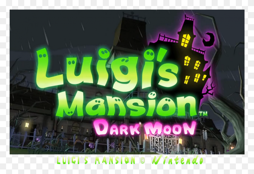 1547x1023 Dark Moon Nintendo Luigi39s Mansion, Poster, Advertisement, Text HD PNG Download