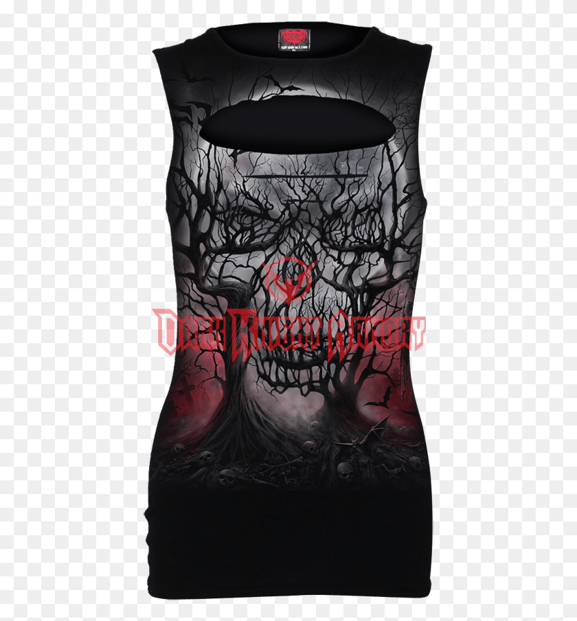 423x845 Dark Roots Womens Sleeveless Keyhole Top Gothic T Shirt, Modern Art, Text HD PNG Download