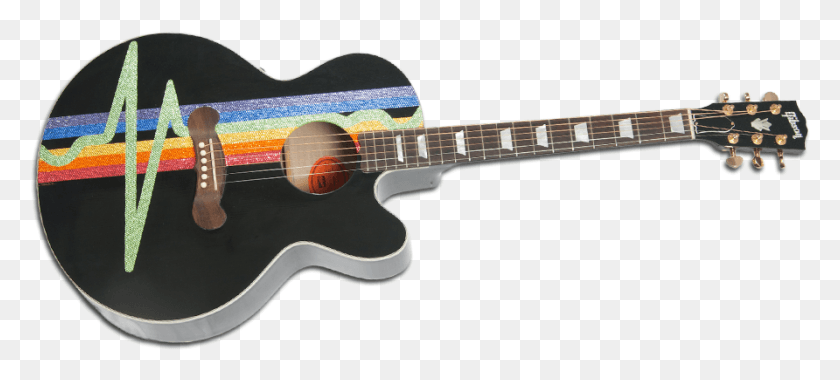 892x367 Dark Side Of The Moon Gibson Acoustic By Kantor Guitars Moon Acoustic Guitars, Guitar, Leisure Activities, Musical Instrument HD PNG Download