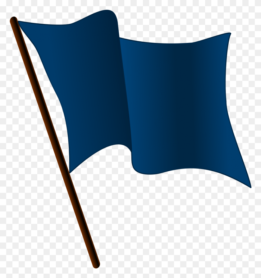 946x1012 Darkblue Flag Waving Blue Flag, Symbol, Paper, Stick HD PNG Download