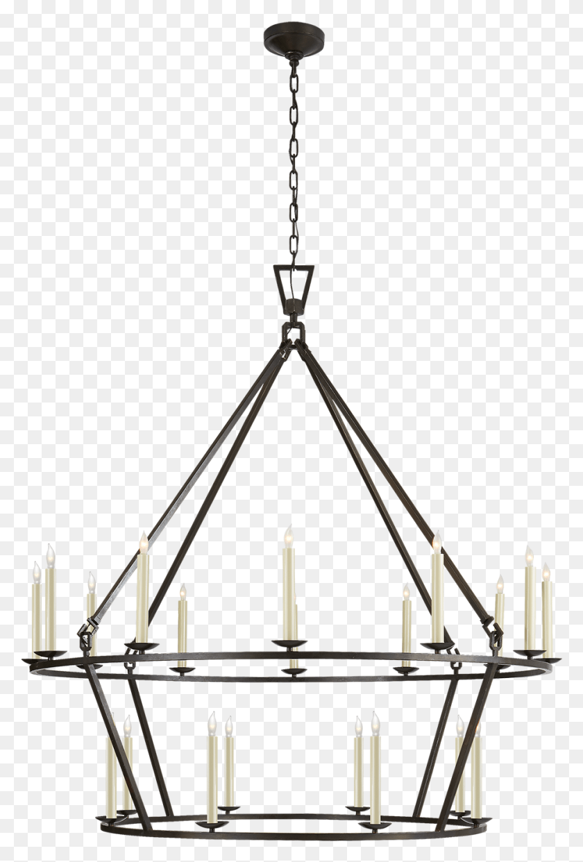932x1413 Darlana Extra Large Two Tier Chandelier In Aged Iron Visual Comfort Darlana Extra Large Two Tier Chandelier, Lamp, Tripod, Lighting HD PNG Download