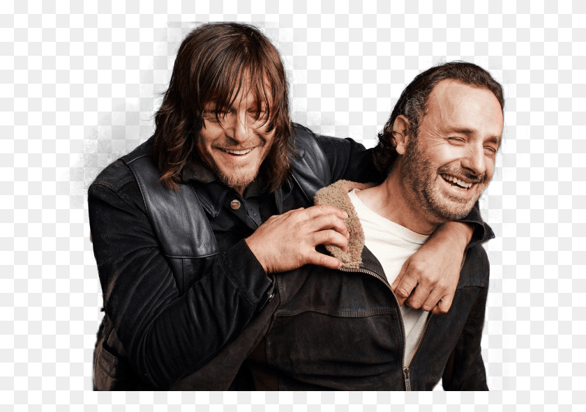 676x531 Daryl And Rick From The Walking Dead Twd Rick And Daryl, Clothing, Apparel, Jacket HD PNG Download