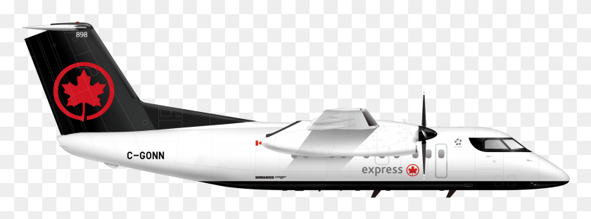 1743x562 Dash 8100 Bombardier Dash 8 Q200 Dibujo, Avión, Avión, Vehículo Hd Png