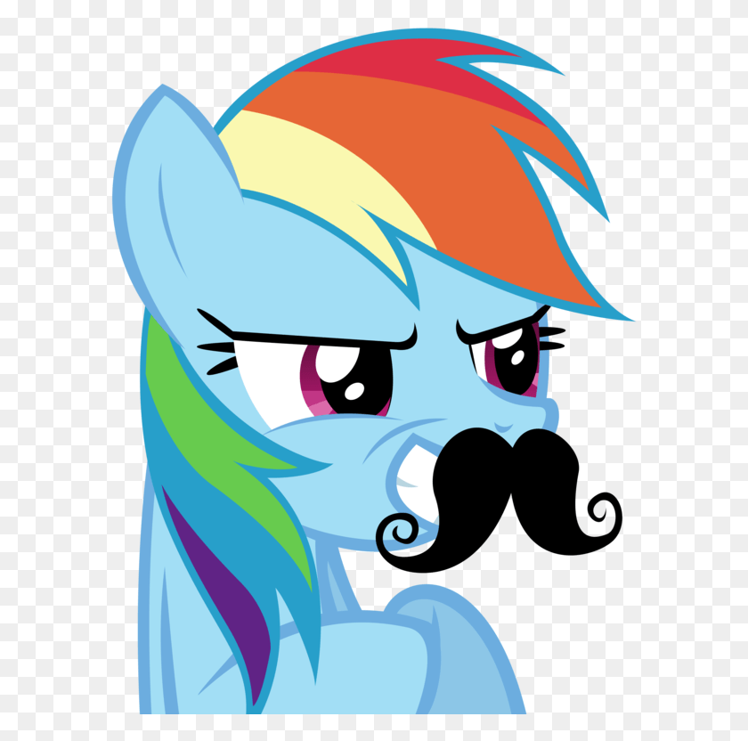 591x772 Dash Mustache By Brony Notion Face Reveal, Graphics, Floral Design HD PNG Download