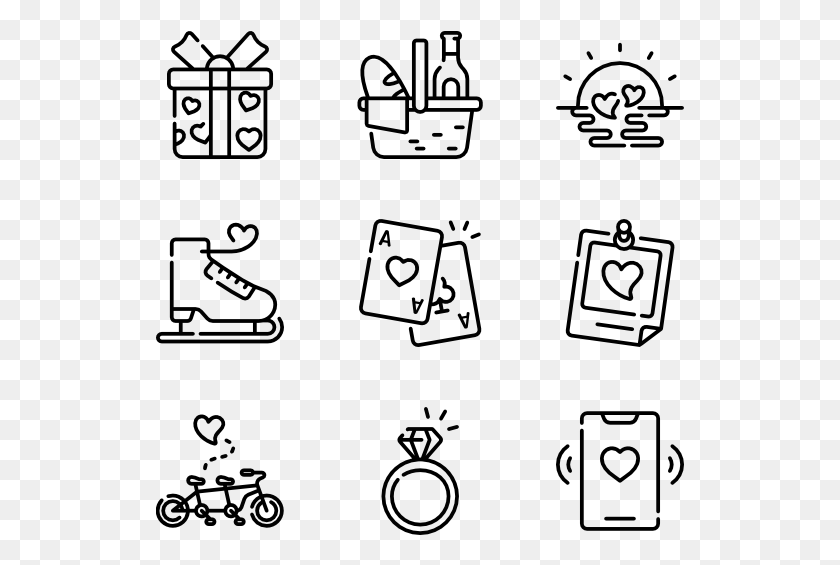 529x505 Date Night Food Icons, Gray, World Of Warcraft HD PNG Download