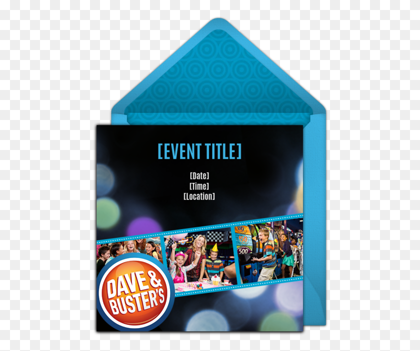 474x642 Dave Amp Buster39s Dave And Busters Birthday Invitation, Person, Human, Advertisement HD PNG Download