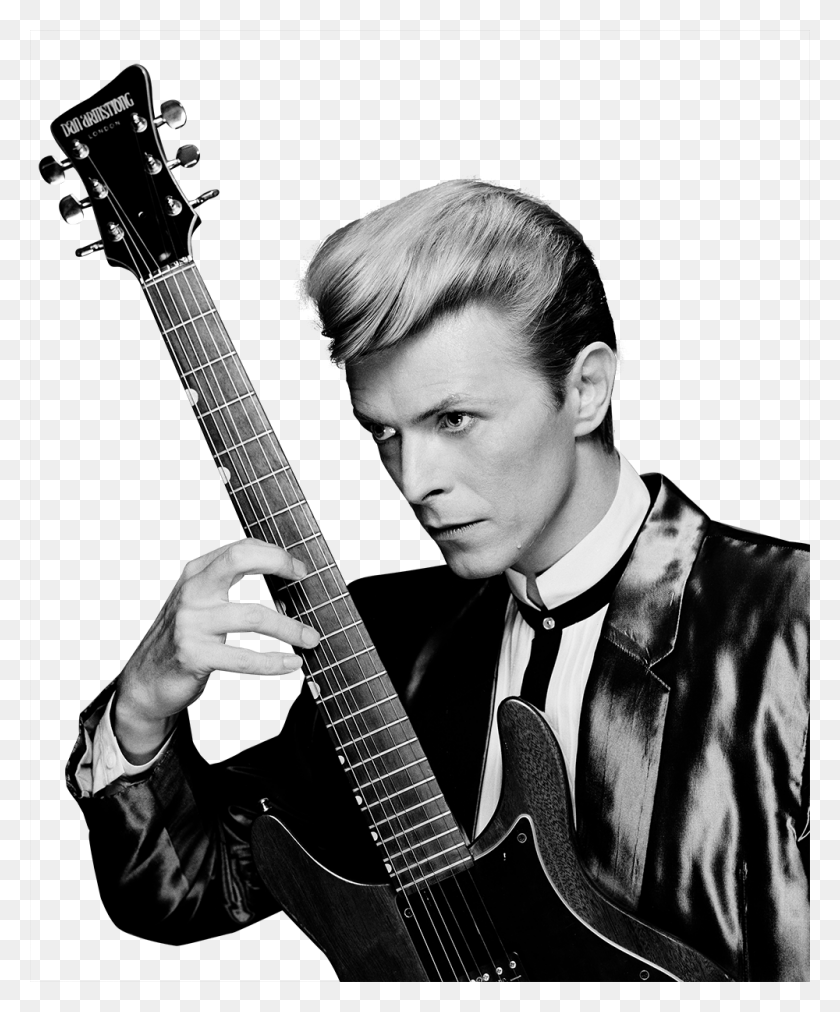 1000x1221 David Bowie With Guitar, Leisure Activities, Musical Instrument, Bass Guitar HD PNG Download