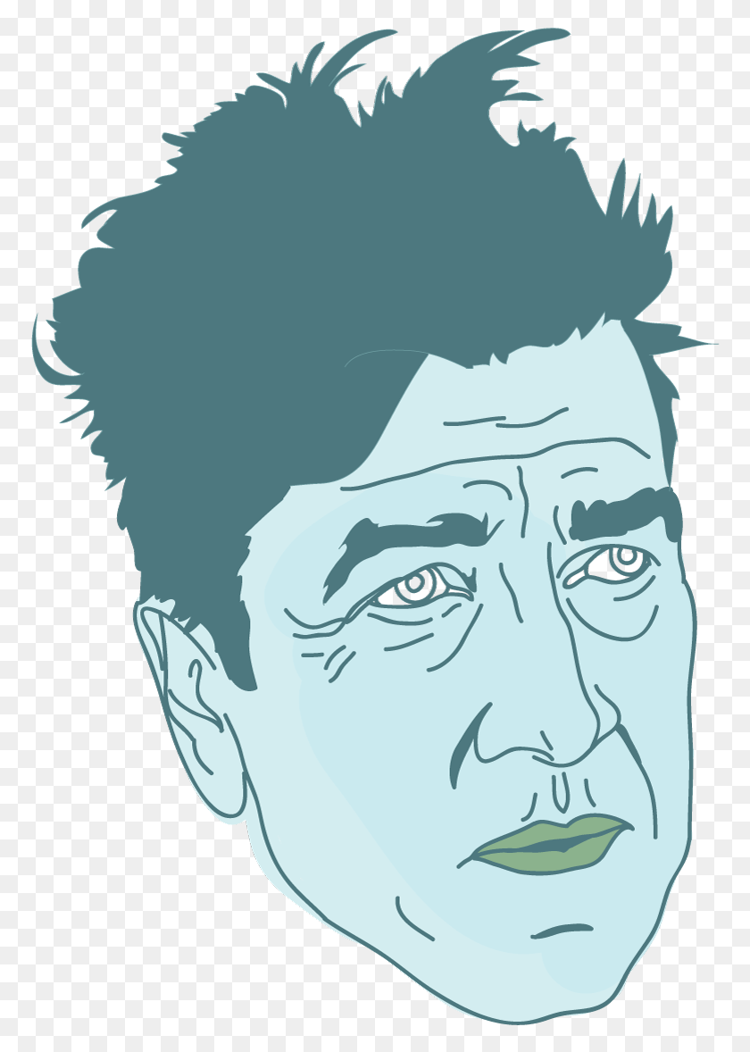 772x1118 David Lynch Floating Head Illustration, Face, Person, Human HD PNG Download