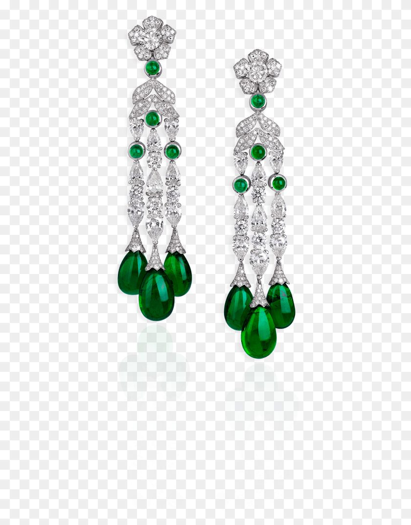 383x1013 David Morris Diamond Chandelier Earrings Diamond Drop Earrings, Emerald, Gemstone, Jewelry HD PNG Download