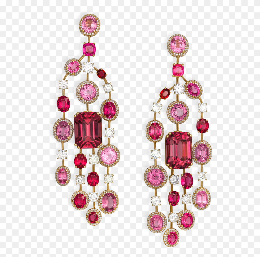 533x769 David Morris Pink Diamond Chandelier Earrings, Accessories, Accessory, Jewelry Descargar Hd Png