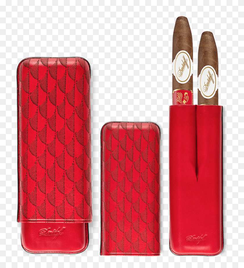 736x860 Davidoff Year Of The Rooster Cigar Case Xl 2 Red Leather Davidoff Year Of The Rooster, Tie, Accessories, Accessory HD PNG Download