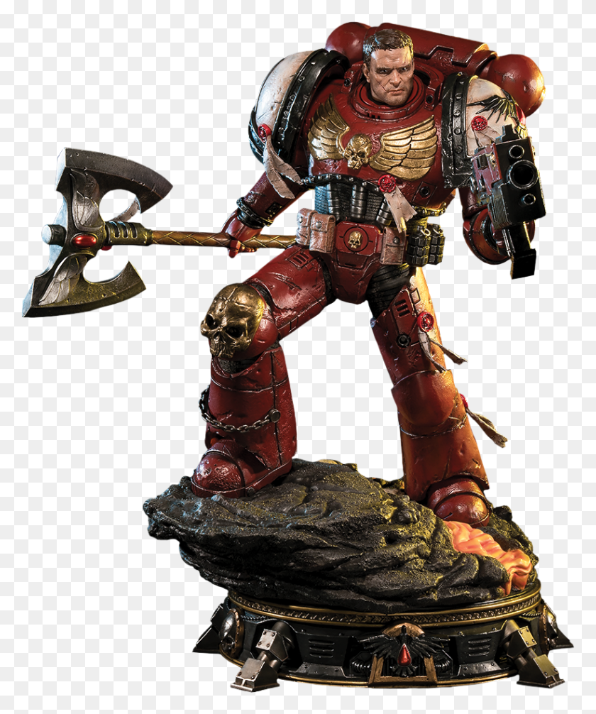 821x996 Dawn Of War Iii Warhammer Space Marine Statue, Person, Human, Costume HD PNG Download