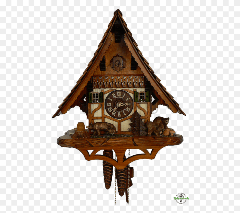 480x686 Day Chalet With Bears Image With Transparent Background Cuckoo Clock, Clock Tower, Tower, Architecture HD PNG Download