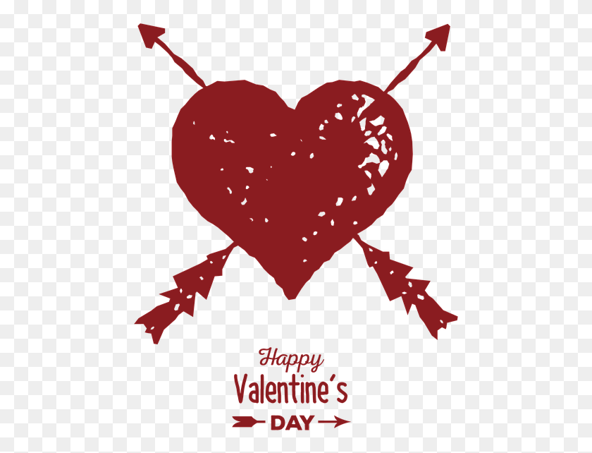 465x582 Day Heart Red Heart Heart With An Arrow Heart, Photography, Text HD PNG Download