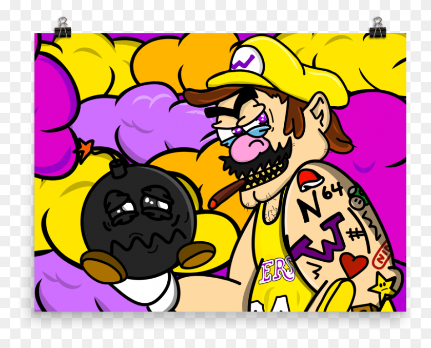 859x681 Day In Wario Land39 Poster Cartoon, Graphics, Doodle HD PNG Download