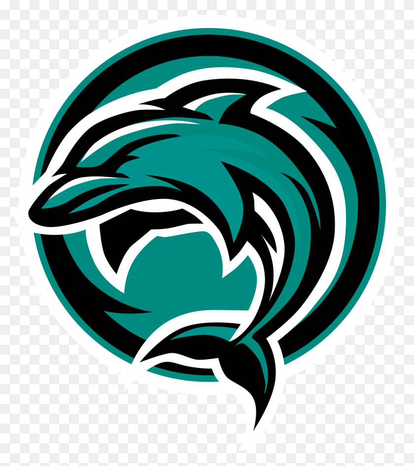 2177x2475 Day Middle School Logo Dolphin, Symbol, Trademark, Stencil HD PNG Download