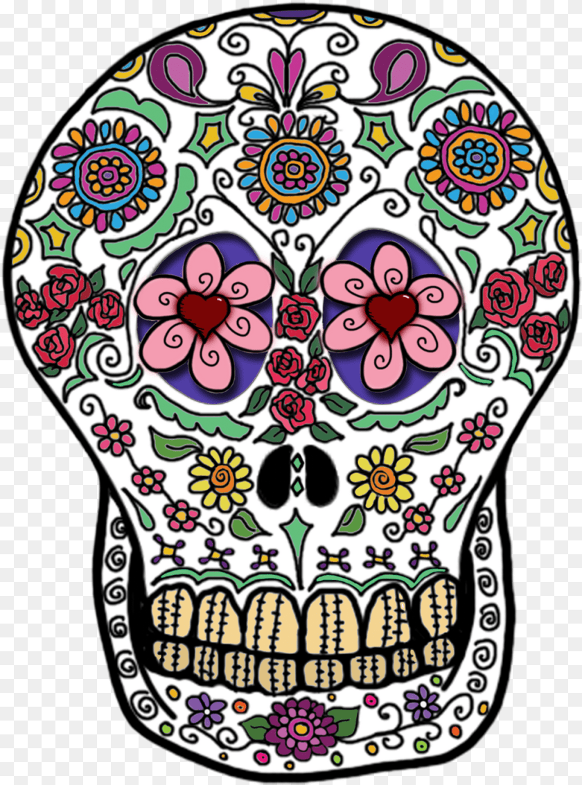 1039x1402 Day Of Dead In Day Of The Dead Skull, Pattern, Art, Drawing, Face Clipart PNG