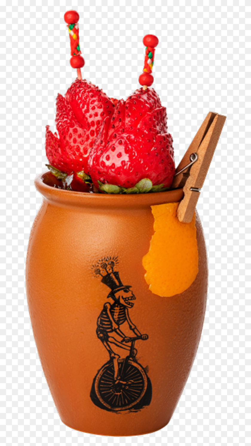 676x1430 Day Of The Dead Keepsake Cocktails At Cantina Laredo Vase, Strawberry, Fruit, Plant HD PNG Download