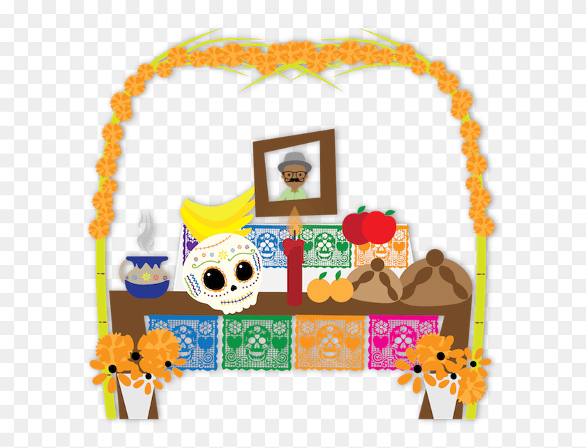 605x582 Day Of The Dead Messages Sticker 7 Day Of The Dead Frame, Doodle HD PNG Download