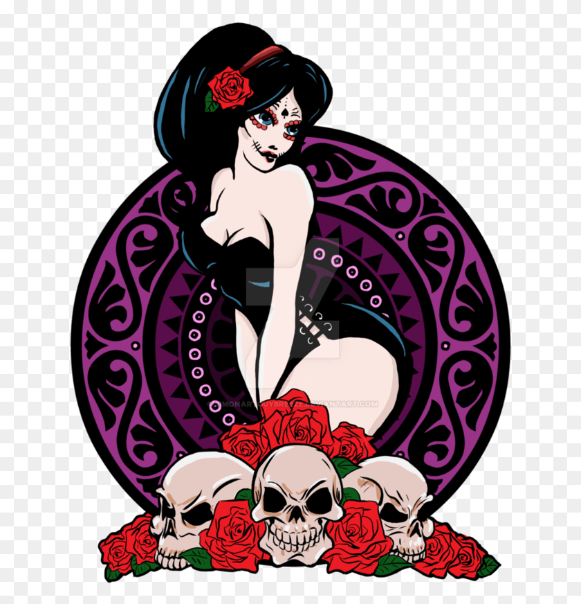 640x812 Day Of The Dead Pin Up Girl By Simonartguybreeze Day Of The Dead Pin Up Girl, Sunglasses, Accessories, Accessory HD PNG Download