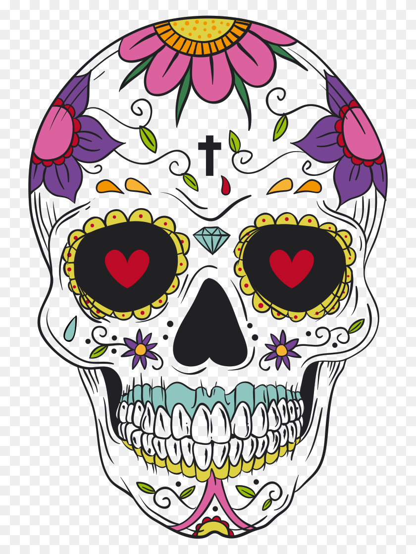 727x1058 Day Of The Dead Skull Cup, Goggles, Accessories, Accessory HD PNG Download