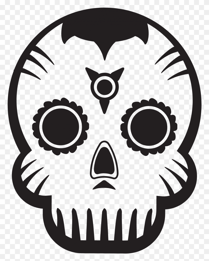 1316x1668 Day Of The Dead Skull Skull Simple Day Of The Dead, Mask, Symbol, Building HD PNG Download