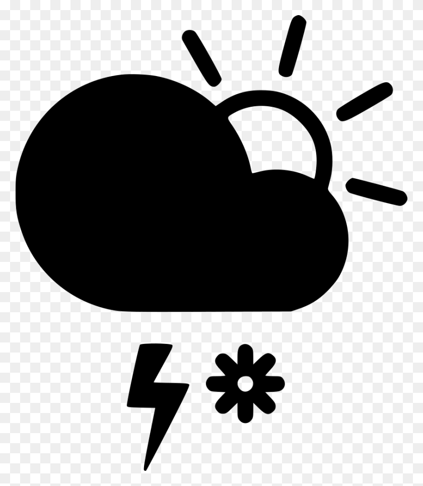 844x980 Day Snow Storm Cloud Lightning Sun Comments Cloud Sun Wind, Stencil, Electronics, Symbol HD PNG Download