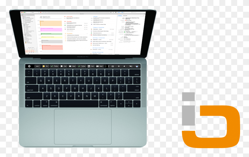 992x601 Daylite And Macbook Pro Touch Bar Macbook Pro Without Touch Bar, Computer Keyboard, Computer Hardware, Keyboard HD PNG Download