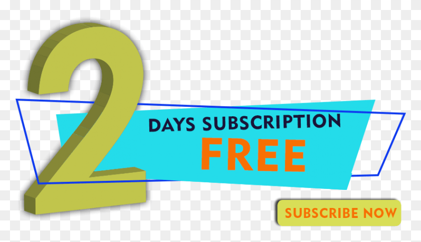 821x446 Days Free Subscription Graphics, Text, Number, Symbol HD PNG Download