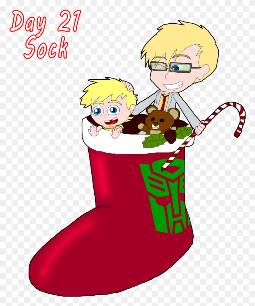 894x1089 Days Of Christmas Cartoon, Christmas Stocking, Stocking, Gift HD PNG Download