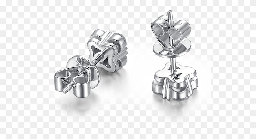 551x396 Dazzling Four Leaf Clover Diamond Stud Earrings Silver, Sink Faucet, Aluminium, Tool HD PNG Download