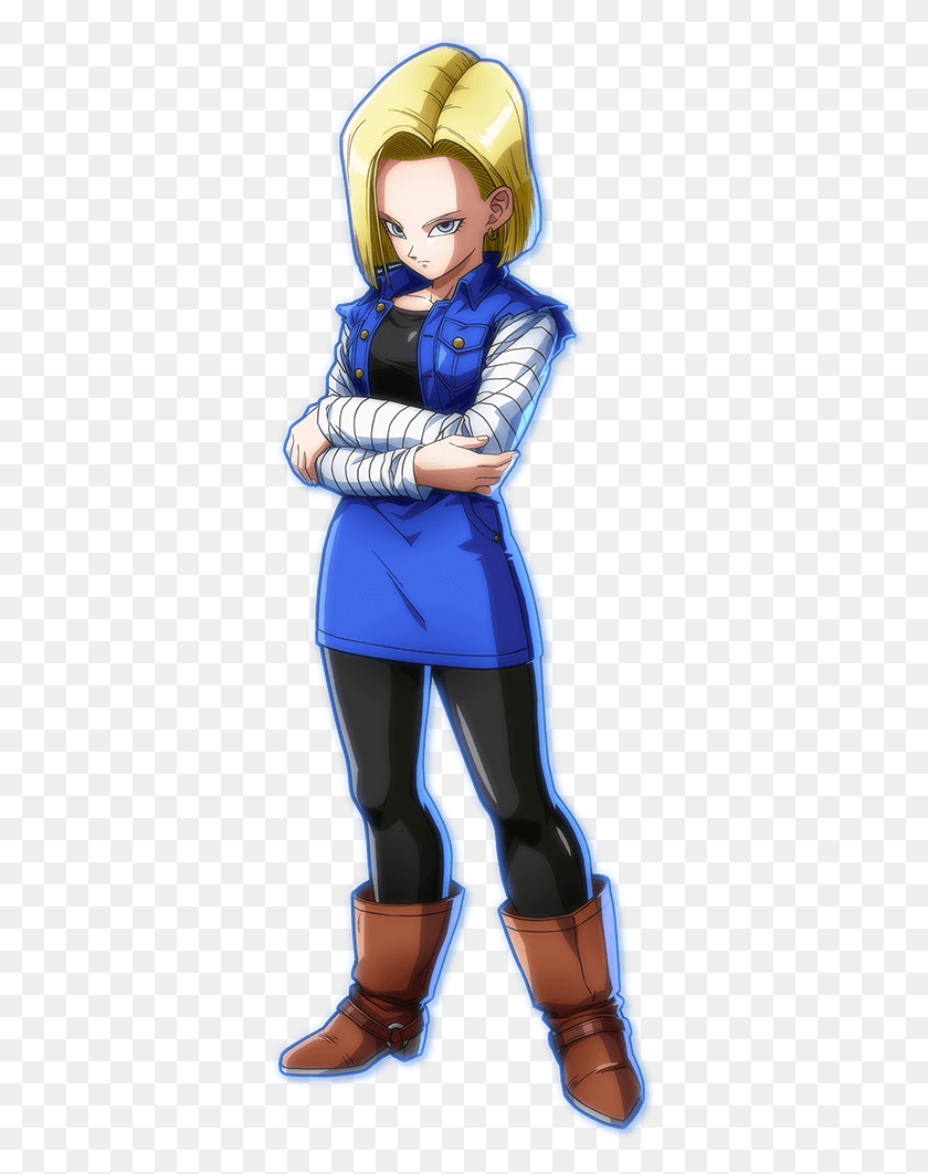 351x1002 Dbfz Android18 Portrait Dragon Ball Fighterz, Clothing, Apparel, Person HD PNG Download