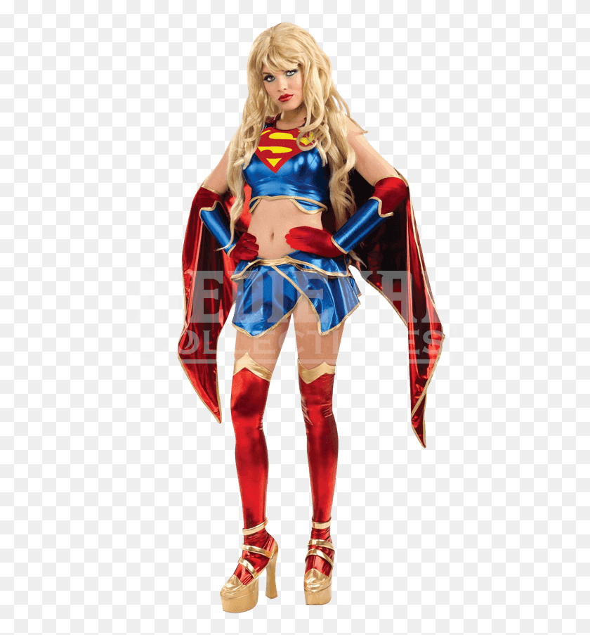 462x843 Dc Comics Ame Comi Supergirl Costume Supergirl Costume Adult Girls, Person, Human, Clothing HD PNG Download