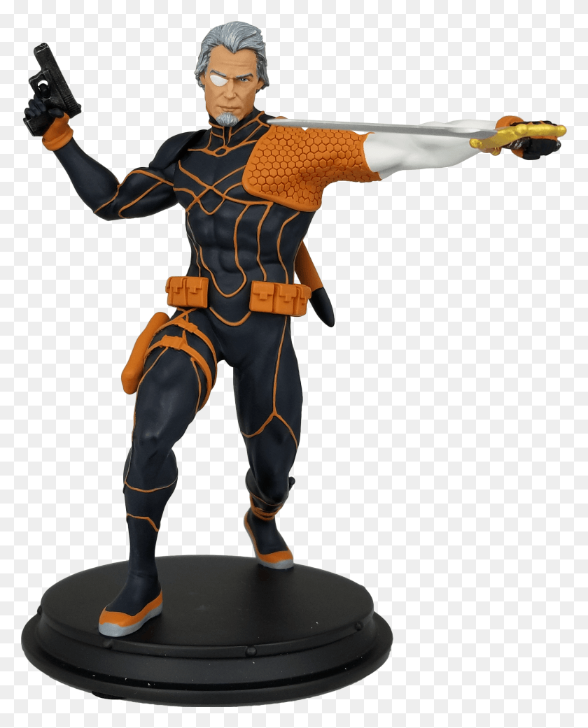 2205x2774 Dc Comics Exclusive Deathstroke Unmasked Rebirth Statue, Person, Human, Ninja HD PNG Download